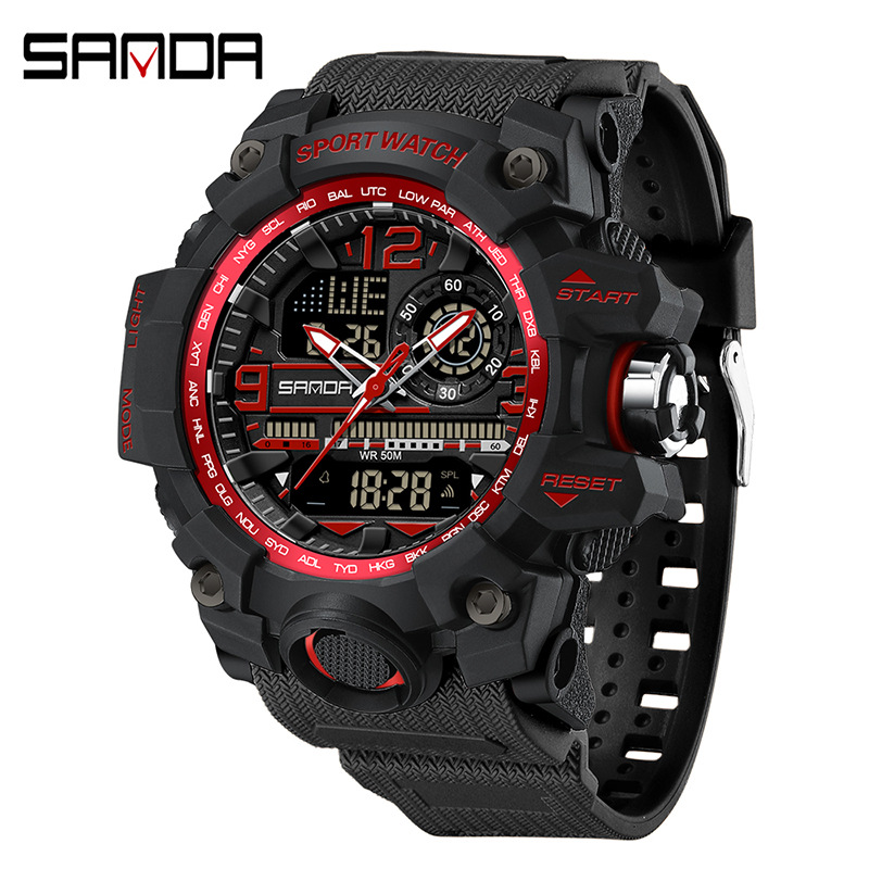 3133 [men's style] black and red