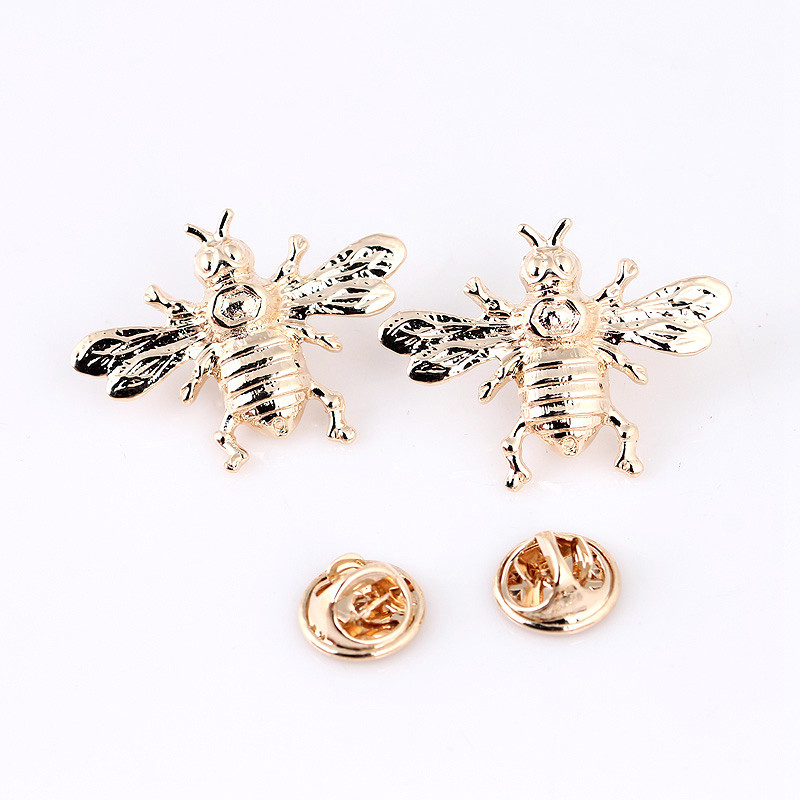 small suit small animal buckle alloy retro bee men's brooch suit pin buckle clothing accessories_voghion.com
