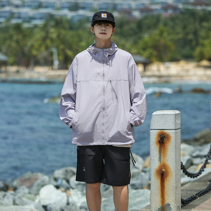 [Promoción principal] 2025 nuevo UPF50 + hielo de secado rápido chaqueta de piel anti-UV para hombres chaqueta de pareja hielo