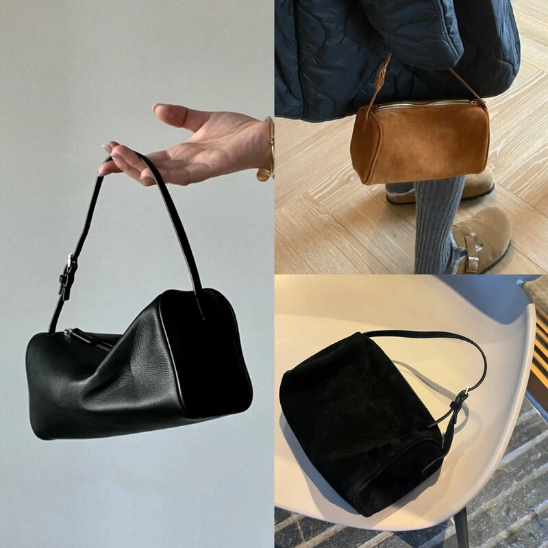 The Row2026 New Summer Style Light Luxury Niche High-End Genuine Leather Crossbody Shoulder Bag Women's Handbag Pen Holder Bag