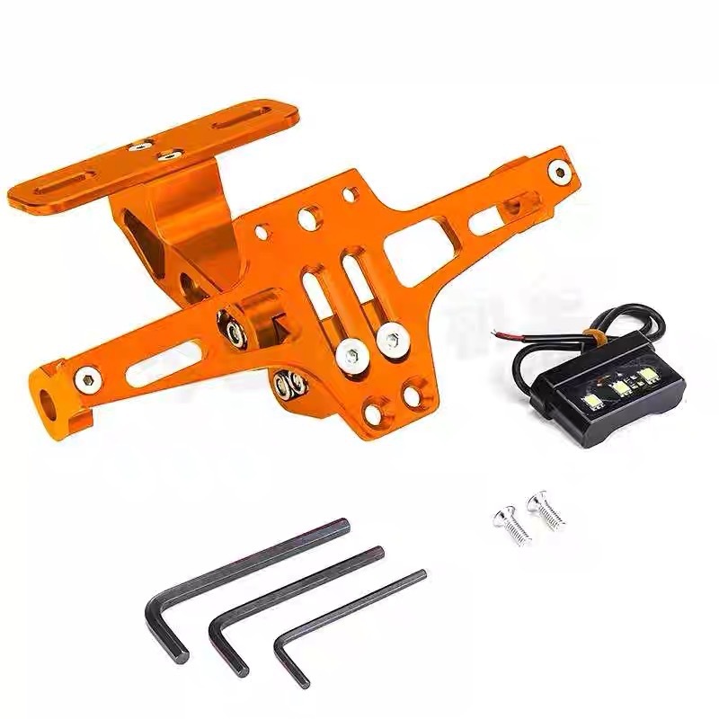 with LED — Motuoche License plate holder/license plate holder - orange-airplane-license-plate-frame-with-orange-light