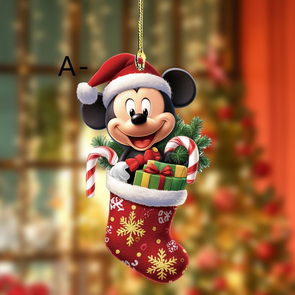 Fábrica transfronteriza directa de Navidad nueva caricatura acrílica plana colgante de automóvil colgante de decoración del árbol de Navidad image 6