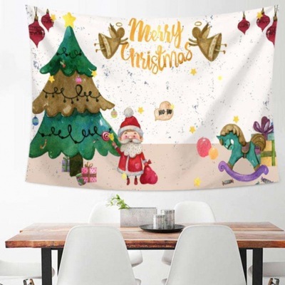 聖誕節背景布聖誕挂布挂毯挂旗牆壁裝飾品布置北歐風牆布場新