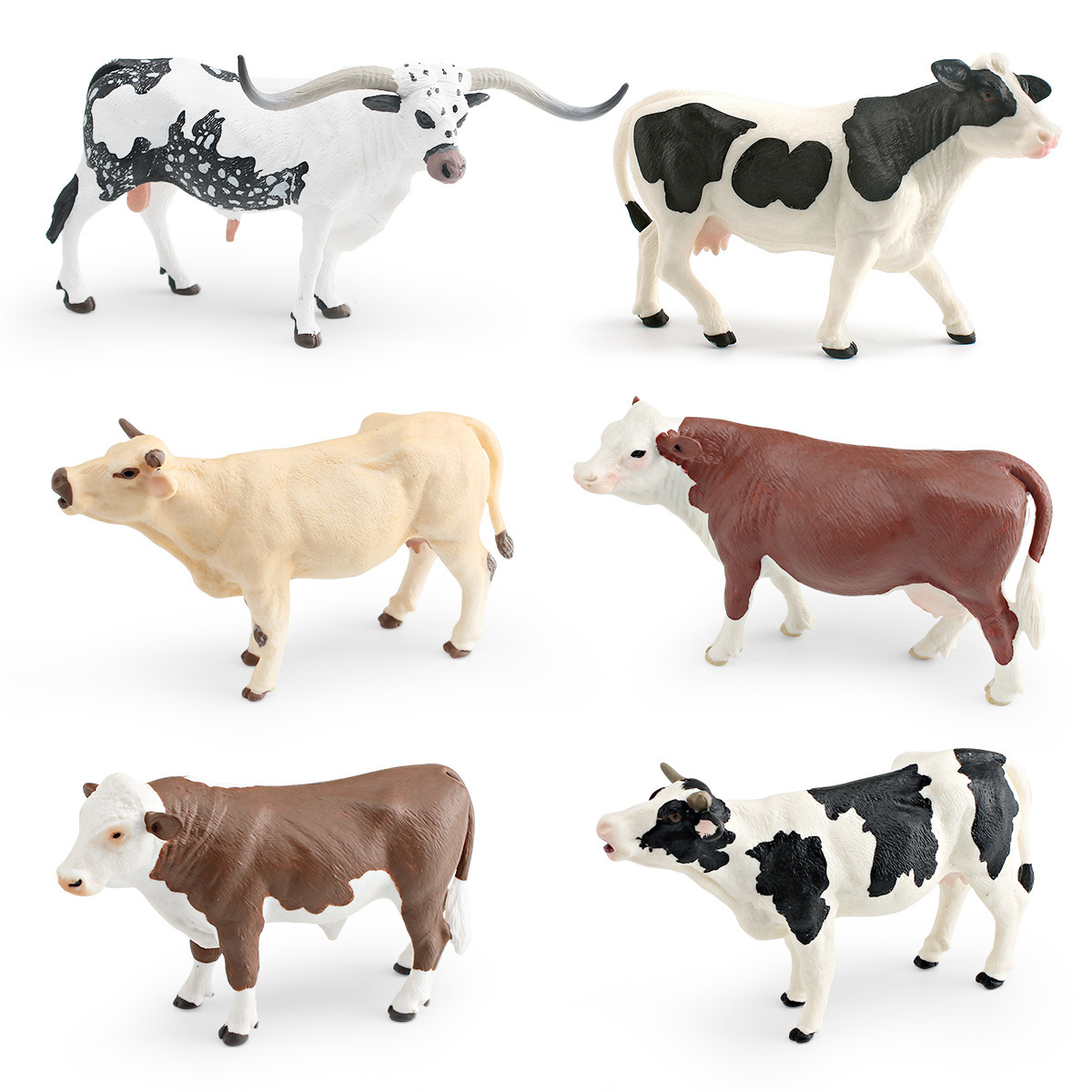 Simulación transfronteriza granja animal vaca modelo flavich Toro charolai ganado Rancho decoración juguete