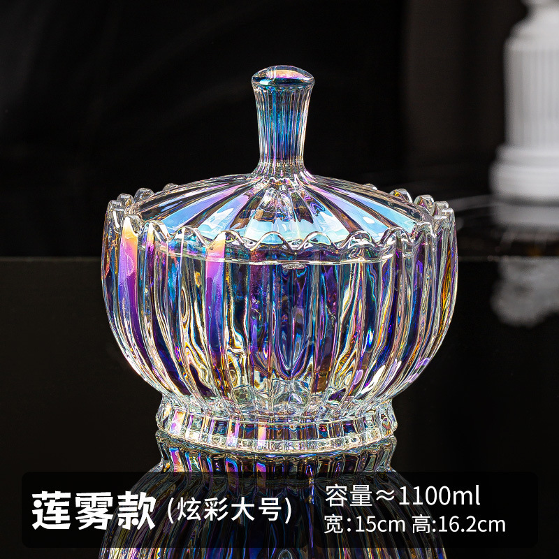 欧式玻璃罐香薰蜡烛罐糖果罐收纳摆件首饰品罐子消磁石水晶消磁碗|undefined