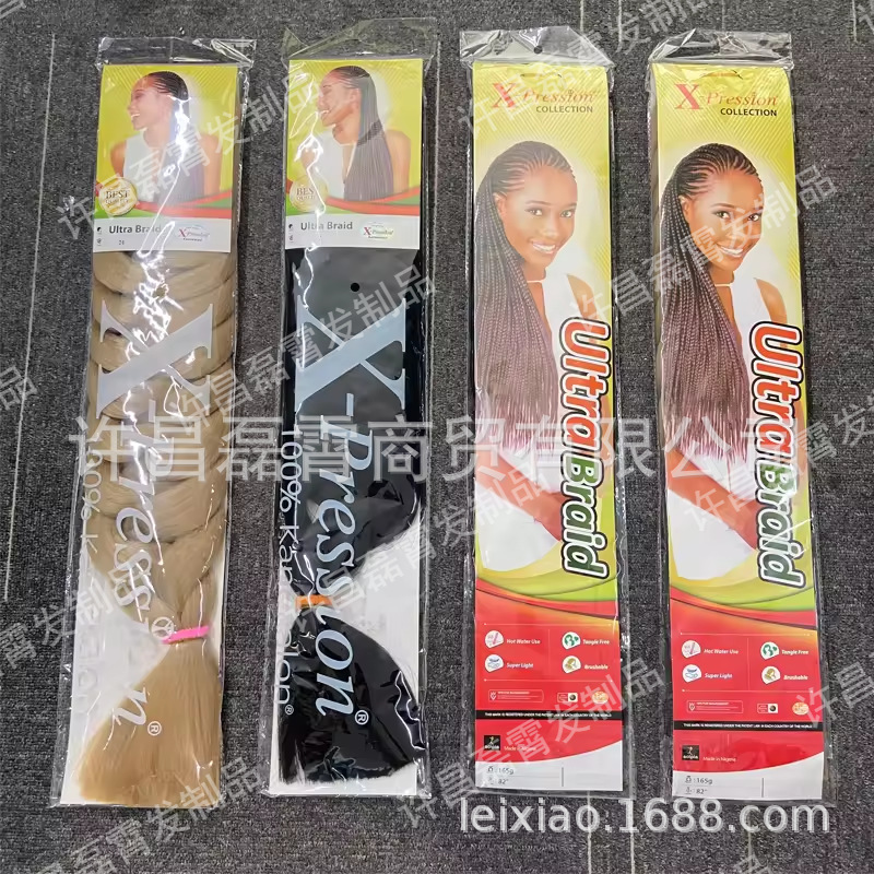 Xuchang Factory 165g Ultra braid color fibra química trenza cabello trenzado sucio trenza