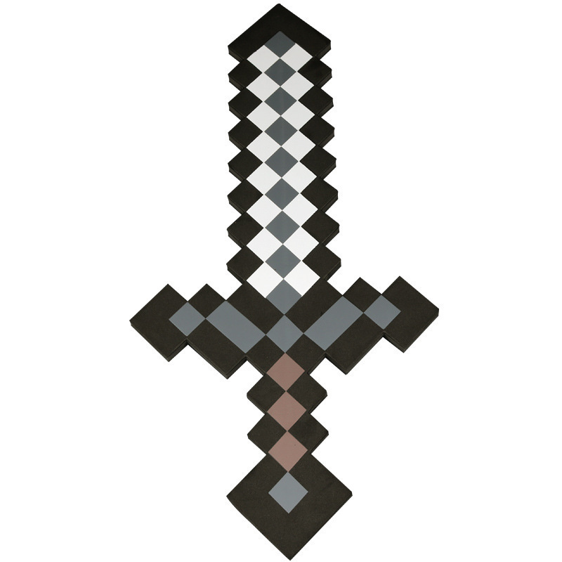 Minecraft 周辺機器泡おもちゃ剣原稿ゲームレンガ石剣武器ピクセルモデル|undefined