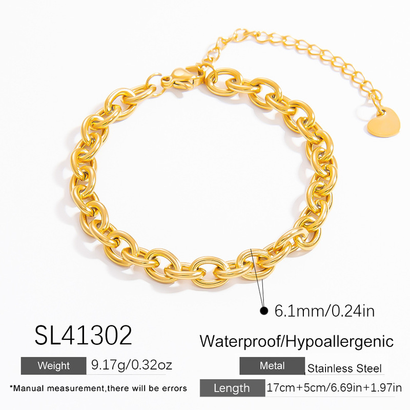 越境ステンレスDIYアクセサリー18k金ブレスレットins風個性海洋風保色ネックレスアクセサリー女|undefined