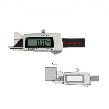 广陆高精度45度倒角尺倒角规测量数显游标卡尺30°45°60°角度规