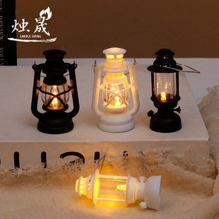 Mini Thumb Retro Artificial Holiday Outdoor Scene Atmosphere Led Digital Night Light Pendant Decorative Candle Light