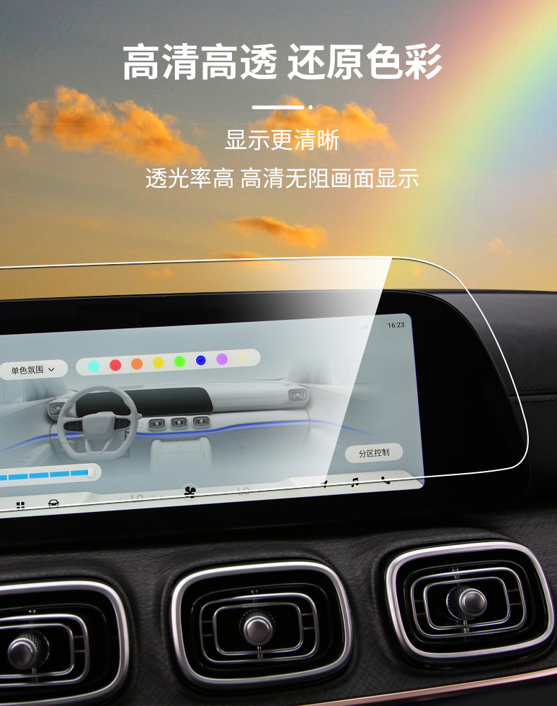 Suitable for Chery Tiggo 7/8/9/5X Central Control Instrument Navigation Screen Tempered Film Easy to Install Safety Glass Film