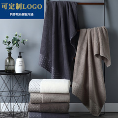 Pure cotton towel 100g bath towel 400g company gift can be embroidered with logo and can be packaged in a gift box with polka dot breaks