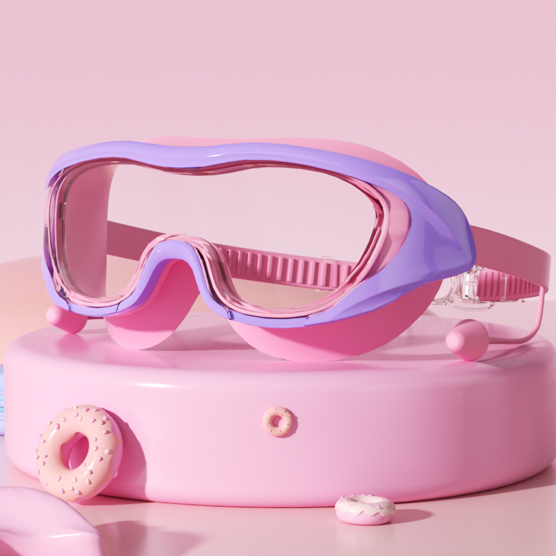 Set de Gafas y Gorro de Natación para Niños de PC Anti-empañante e Impermeable