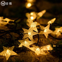 LED太陽能星星燈串批發彩燈戶外防水露營帳篷天幕婚禮裝飾星星燈