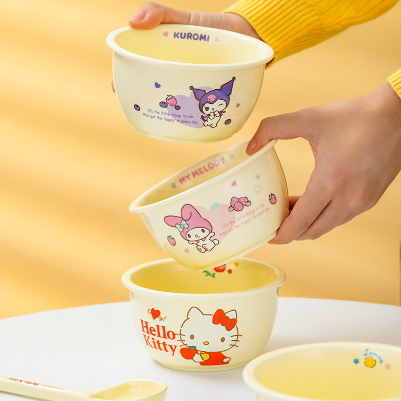 本物のサンリオセラミックボウル家庭用丼個人用丼かわいい女の子ボウルラウンドボウルスープボウルヌードルボウル|undefined