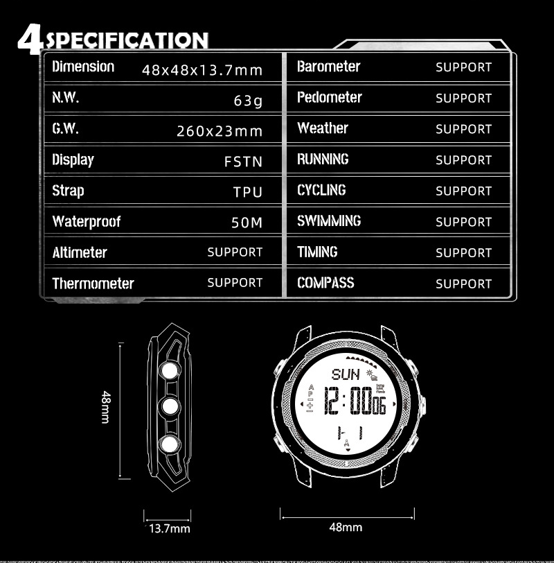 Vattentät smartwatch i kolfiber business och robust design_voghion.com