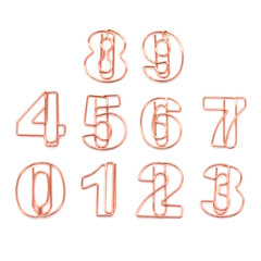 Digital Metal Clip Rose Gold Shaped Paper Clip Manufacturer Wholesale Letter Paper Clip Shaped Bookmark