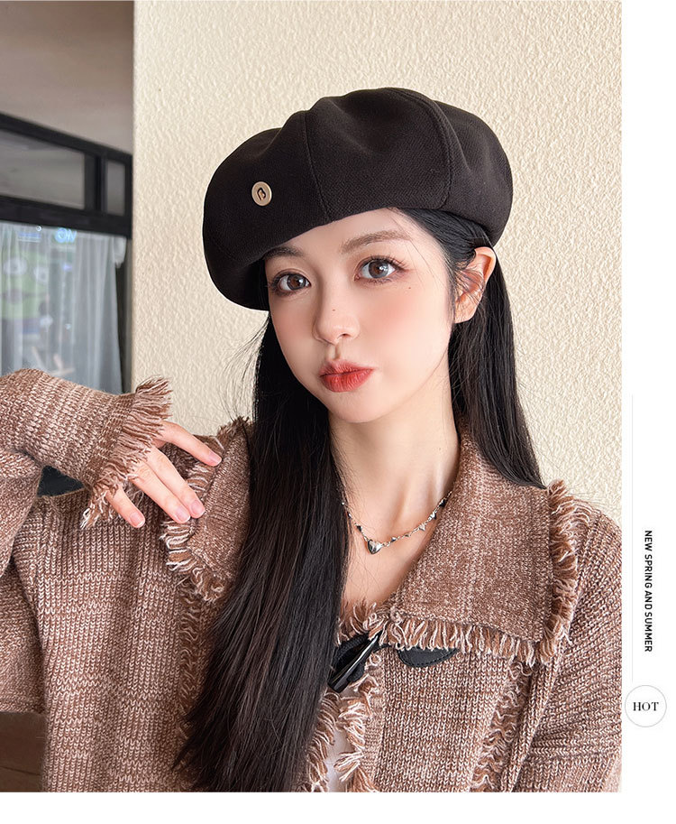 Classic Women's Beret Hat For Autumn And Spring Elegant Style_voghion.com
