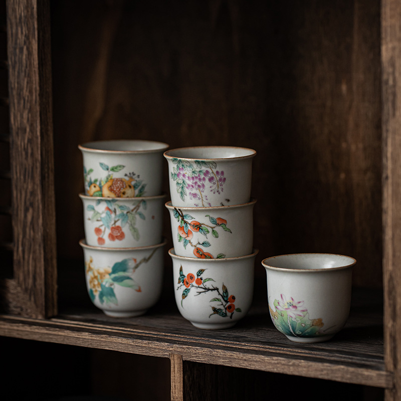 Luna blanca Ru horno taza de té cerámica pequeña taza única taza maestra Kung Fu taza de té pieza abierta puede elevar taza personal taza de té Dehua