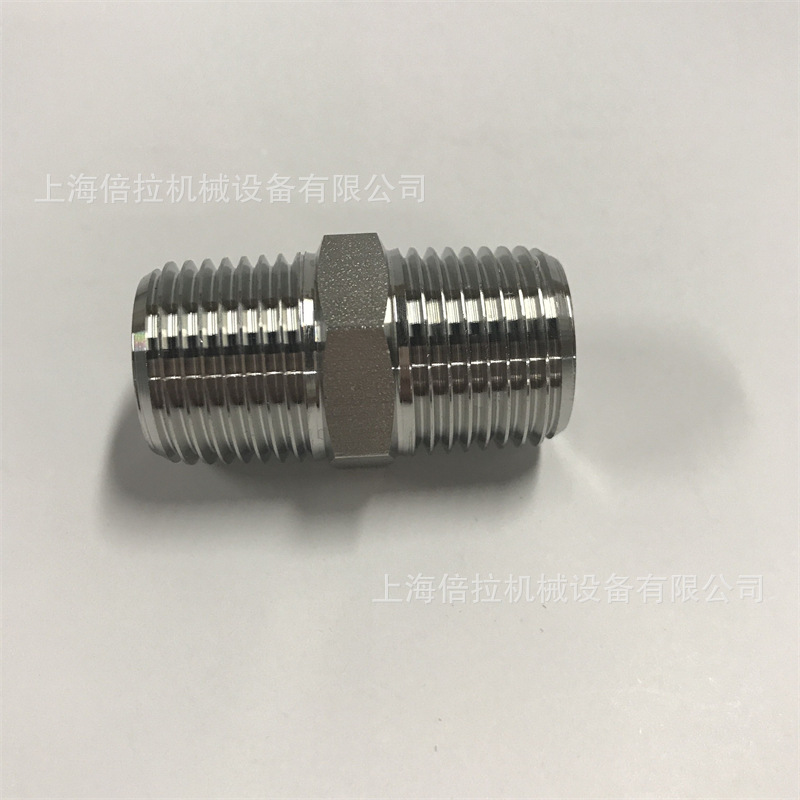 TENHEFLOW双头外丝外牙内接 1"不锈钢六角对丝接头锻压件