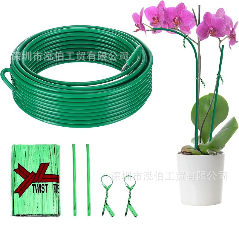 Кросс-зеркала DIY гибки и подкрепляемые опорные растения сваи провода связки шелковые растения горшечные орхидеи стержни