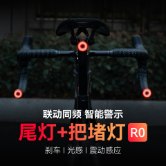 ロック兄弟の自転車のテールライトは、ライトを止めて同じ周波数のブレーキライトを持っています。