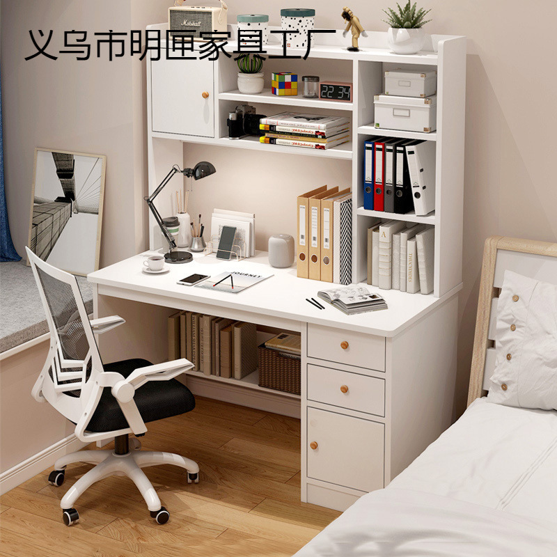 Desk Bookshelf Integrated Table with Bookcase Combination Home Bedroom Student Study Carefully Selected