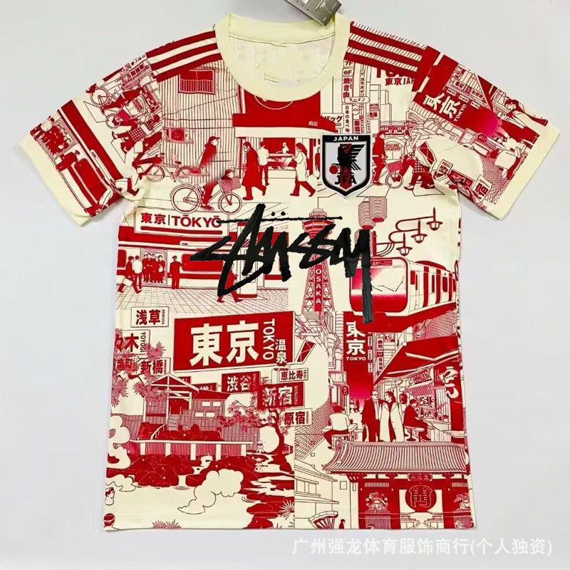 Stussy斯图西球衣弗拉门戈国米意大利纪念版葡萄牙日本短袖足球服|undefined