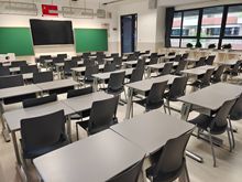 静电喷粉课台面长方形桌面板高密度板静电喷涂学生烤漆桌面板