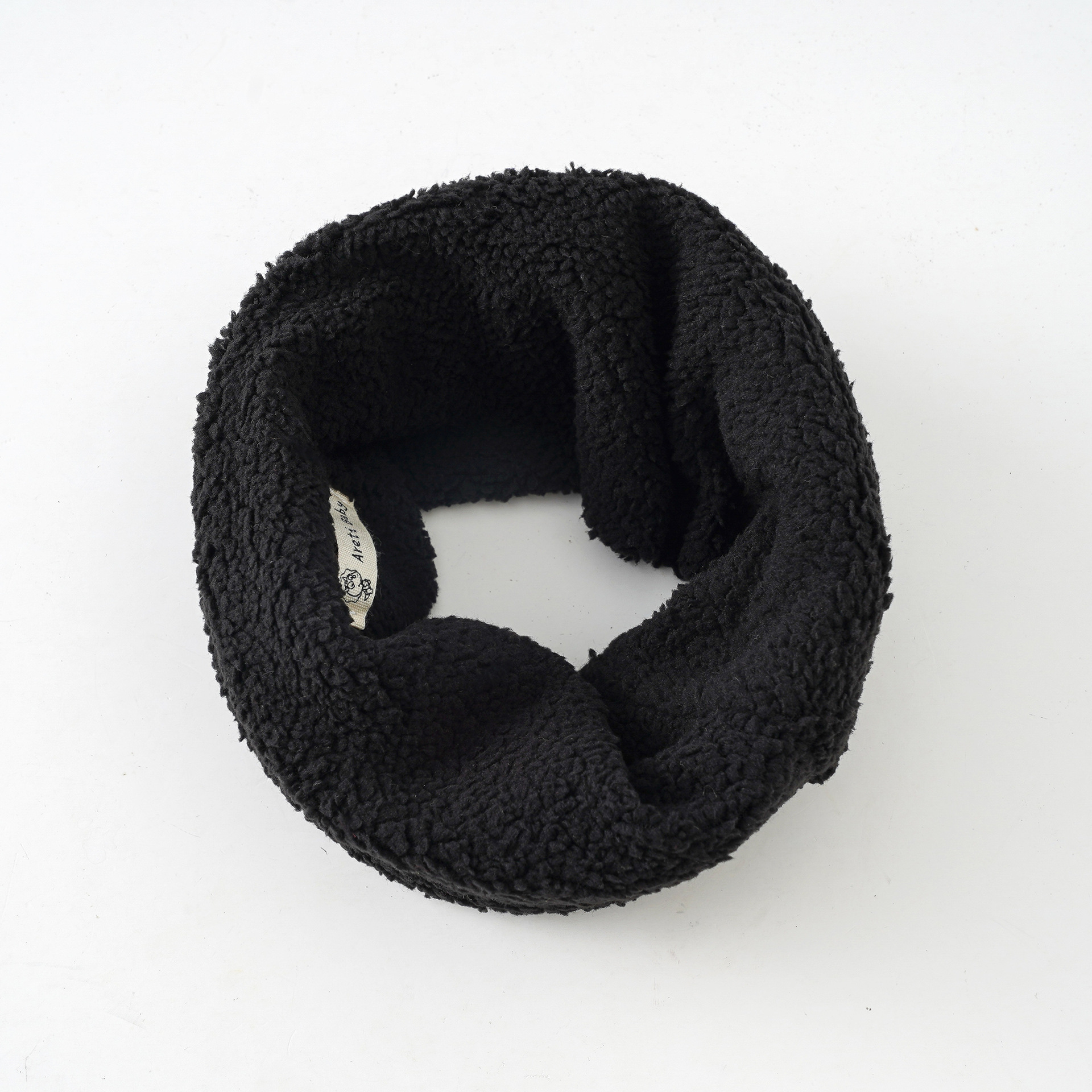 2022 Invierno nueva bufanda forrada de lana cálida bufanda a prueba de frío bufanda de los niños de color sólido simple collar de bufanda Linda