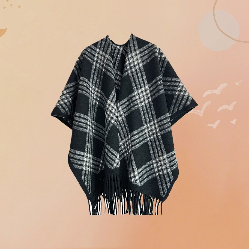 Retro universal chapa de cuadrillas mujeres otoño invierno mirad bufandas bordas mantas cálidas de alta calidad mantas