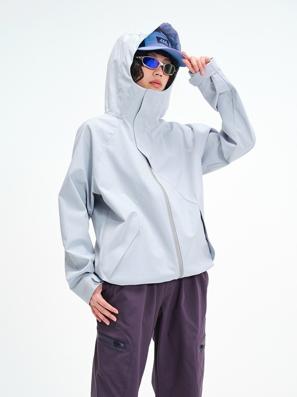 春秋冲锋衣连帽高领磁吸扣防水透气抽绳男女款户外休闲服直播爆款|undefined