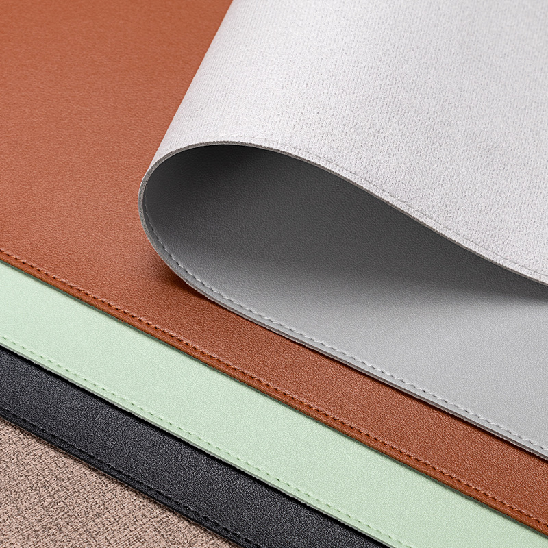 Suur nahast suur kontoriarvuti lauaarvuti kirjutusalus, üliõpilaslaud PU-hiirepadjaga_voghion.com