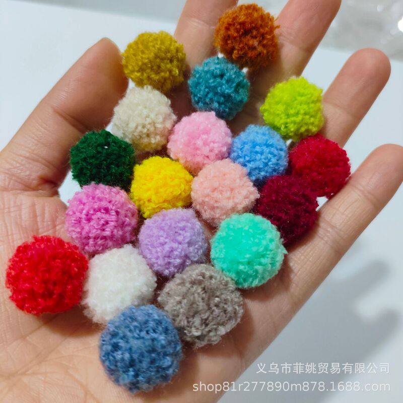 2cm Teddy Fur Ball Lamb Wool Ball Earrings Accessories DIY Wool Pom-Pom Cashmere Large Fur Ball Decoration Accessories