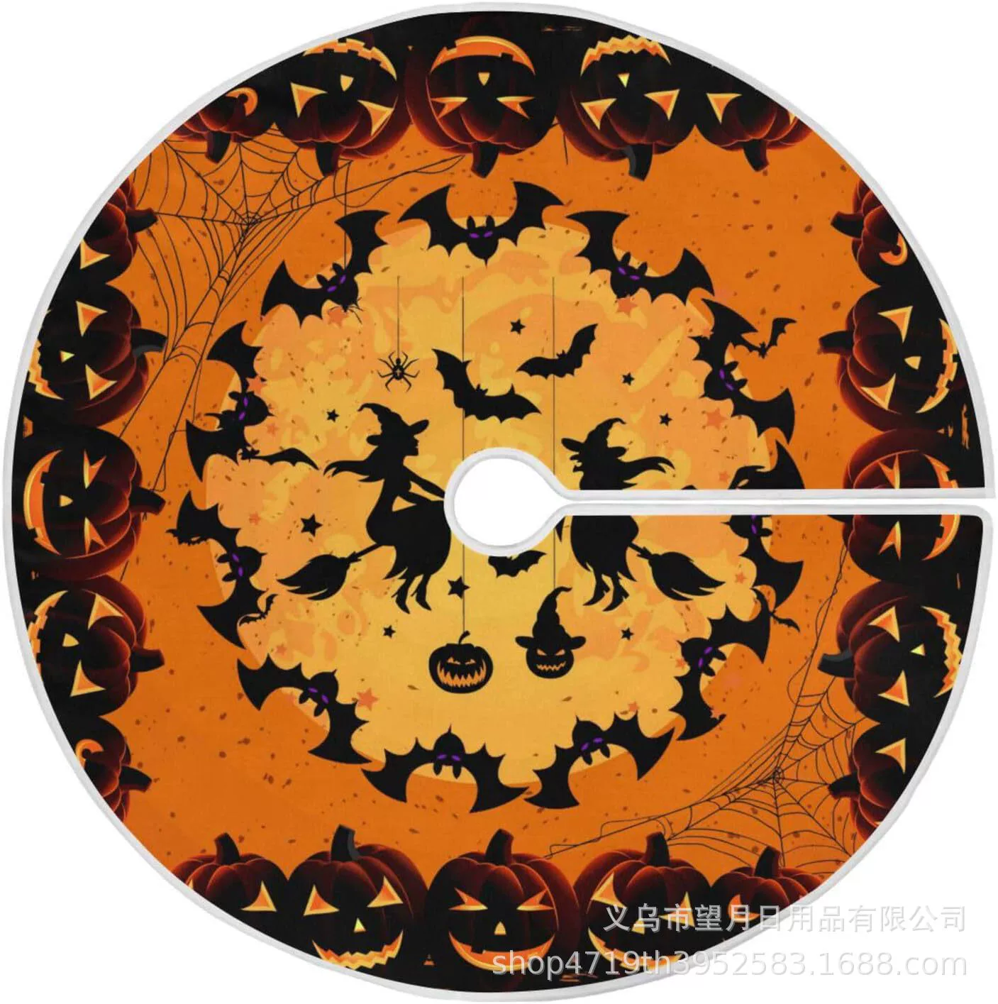Кроссбордная сеkс Halloween елочная юбка новая фланелевая линя рождественские украшения тыква призрак летучая мышь черная кошка ведьма