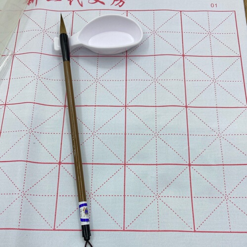 Student calligraphy portable set children's practice study four treasures water writing cloth three-piece set brush water dish pen box wholesale