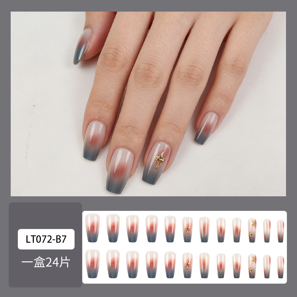 Tiktok mejor vendido diamante pieza de uñas arte de uñas parche de uñas falso avanzado desgaste hecho a mano de uñas producto terminado largo al por mayor