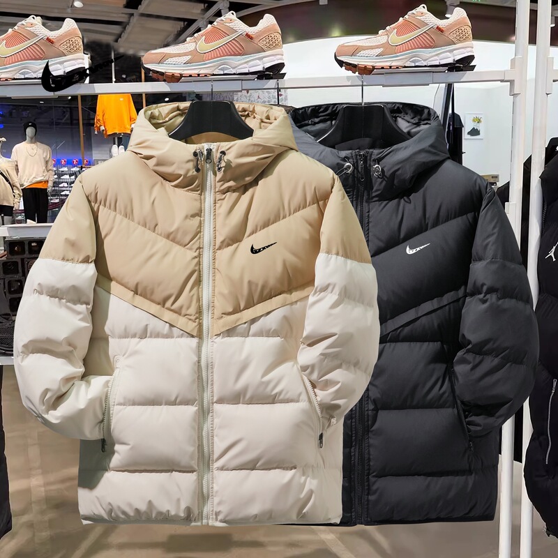 2024 Winter down Jacket Men's New Trendy Loose Casual Thickened Warm Hooded White Duck down Men's Clothing