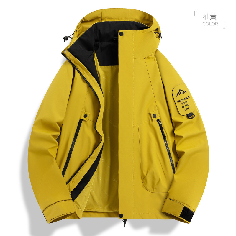 户外机能冲锋衣女款三合一防风防水情侣山系徒步进藏登山服外套男|undefined