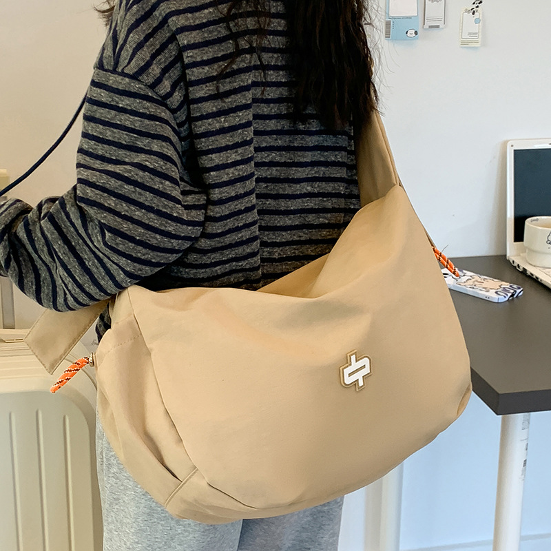 New Zipper Bag Ultra-Light Large Capacity Crossbody Casual Versatile Men's Shoulder Bag Dumpling Bag Women's Commuter Bag - Thumbnail 4