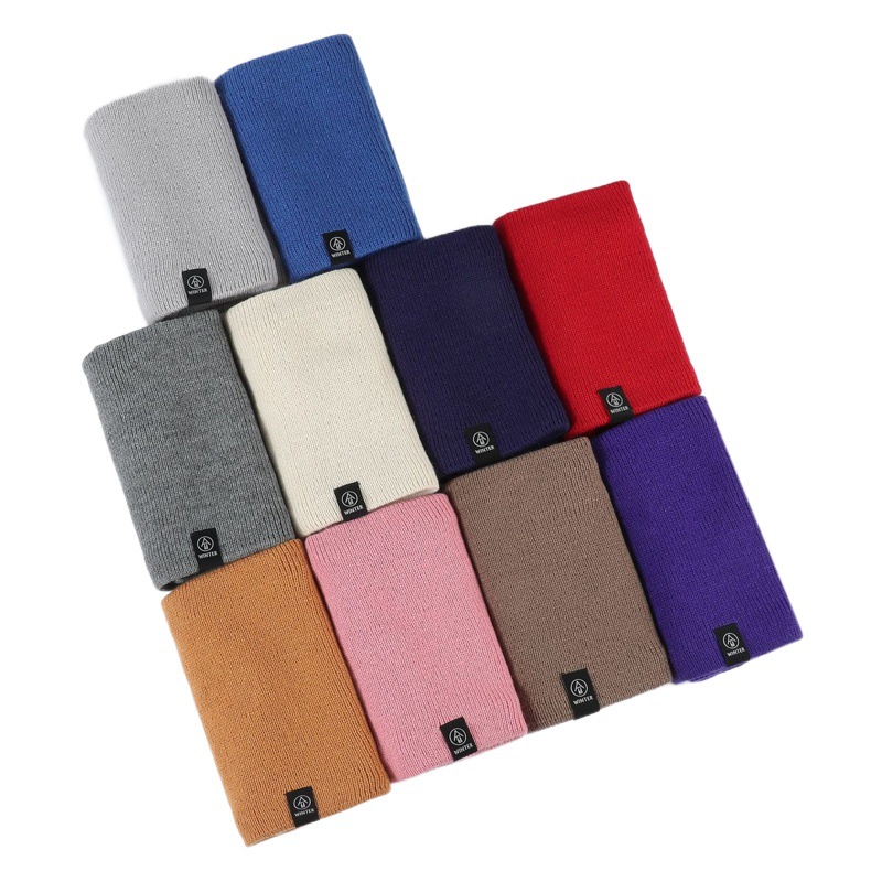 Manufacturer Wholesale Winter Warm Scarf Men's Fashion Solid Color Scarf Women's Pullover Thickened Autumn and Winter Outdoor Neck Scarf in Stock