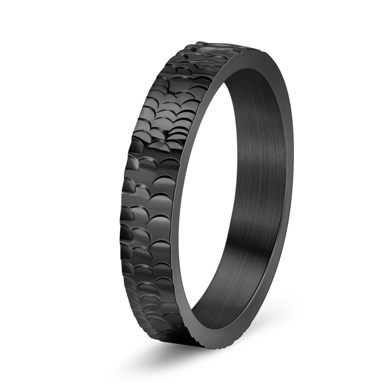 18K Gold Plated Plating Material Simple Style Geometric Titanium Steel Plating 18K Gold Plated Couple Rings Punk Rings