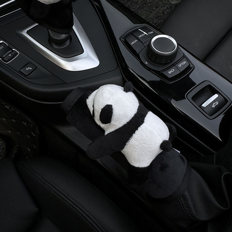 Car Gear Handle Cover Women's Internet Popular Cute Strawberry Bear Doll Car Car Gear Rod Cover Protective Cover Automatic Gear Handbrake Cover