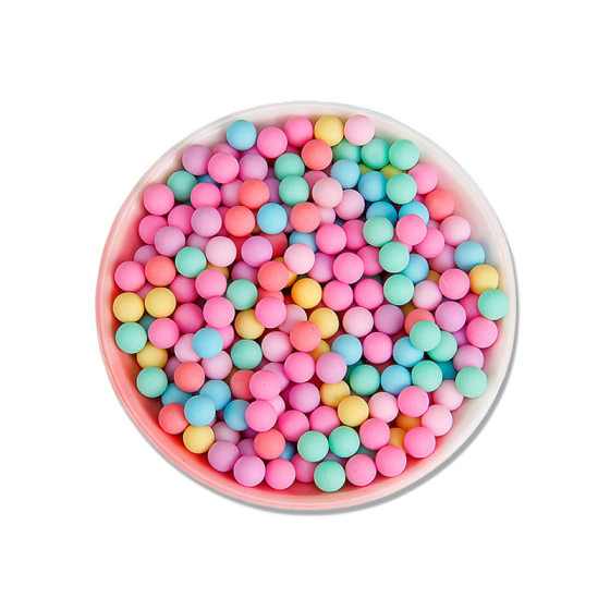 Macaron Frosted Beads Bright Face Non-Porous Small Round Beads DIY Cream Gum Candy Color Casserole Beads Plastic Beads Accessories