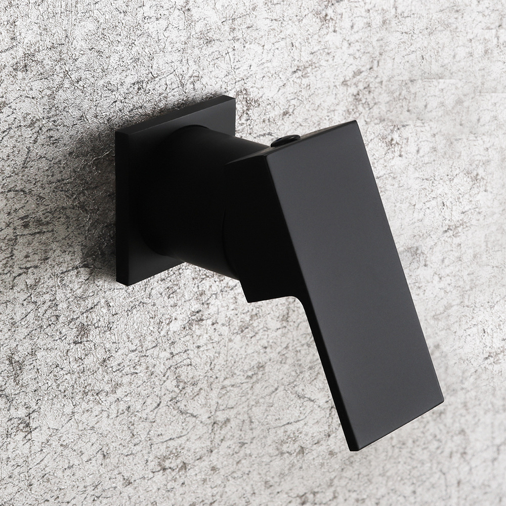 Cross-border brass washbasin faucet waterfall water outlet single, cold and hot mixed water is concealed in the wall-mounted bathroom countertop basin undefined