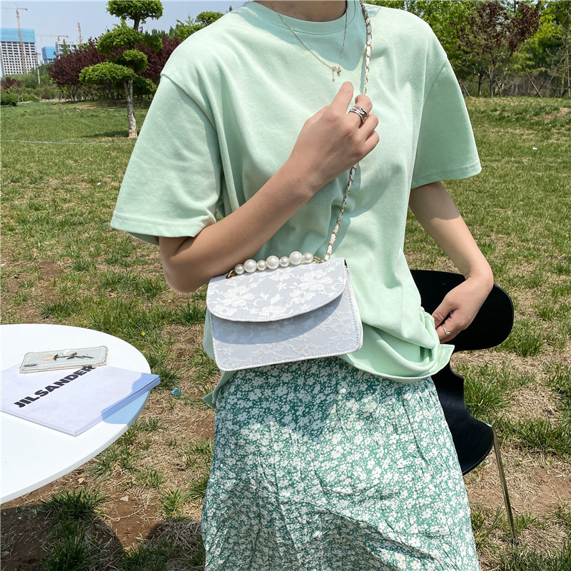 Bags for Women 2025 New Fashion Summer Style Ins Fairy Shoulder Crossbody Bag Pearl Chain Handheld Small Square Bag Bags for Women 2025 New Fashion Summer Style Ins Fairy Shoulder Crossbody Bag Pearl Chain Handheld Small Square Bag