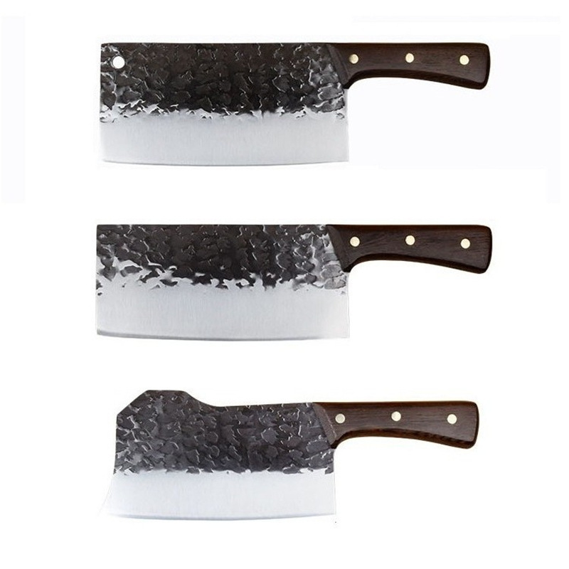 El mango de ala de pollo forja martillo cuchillo de cocina Longquan hueso cortar cuchillo de cocinero cortar y cortar tecnología de forja de doble propósito