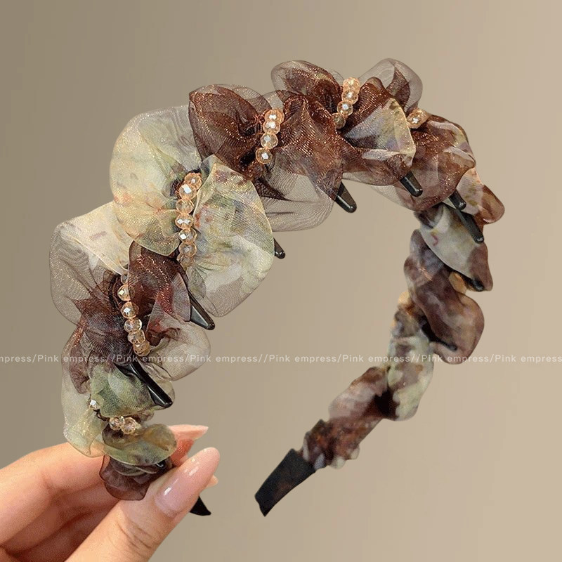 Diadema alta para mujer, nueva colección 2026, accesorio para el cabello estilo Chanel francés, elegante banda ancha para el cabello.