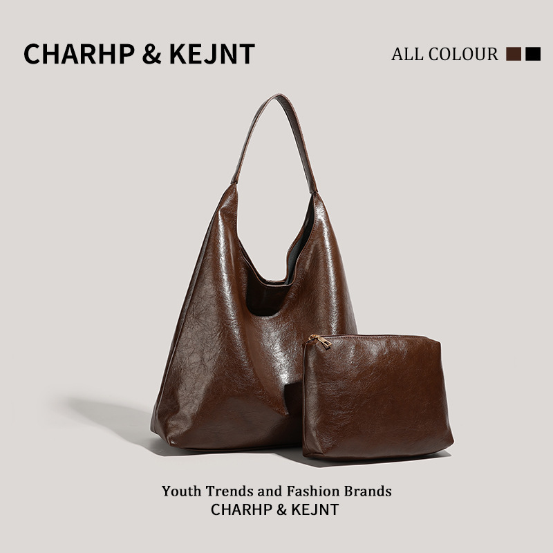 CHARHP & KEJNT公式正規品大容量バッグレディースシンプルトートバッグ通勤ワンショルダー脇下バッグ|undefined