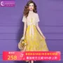 印花夏季海边时尚连衣裙